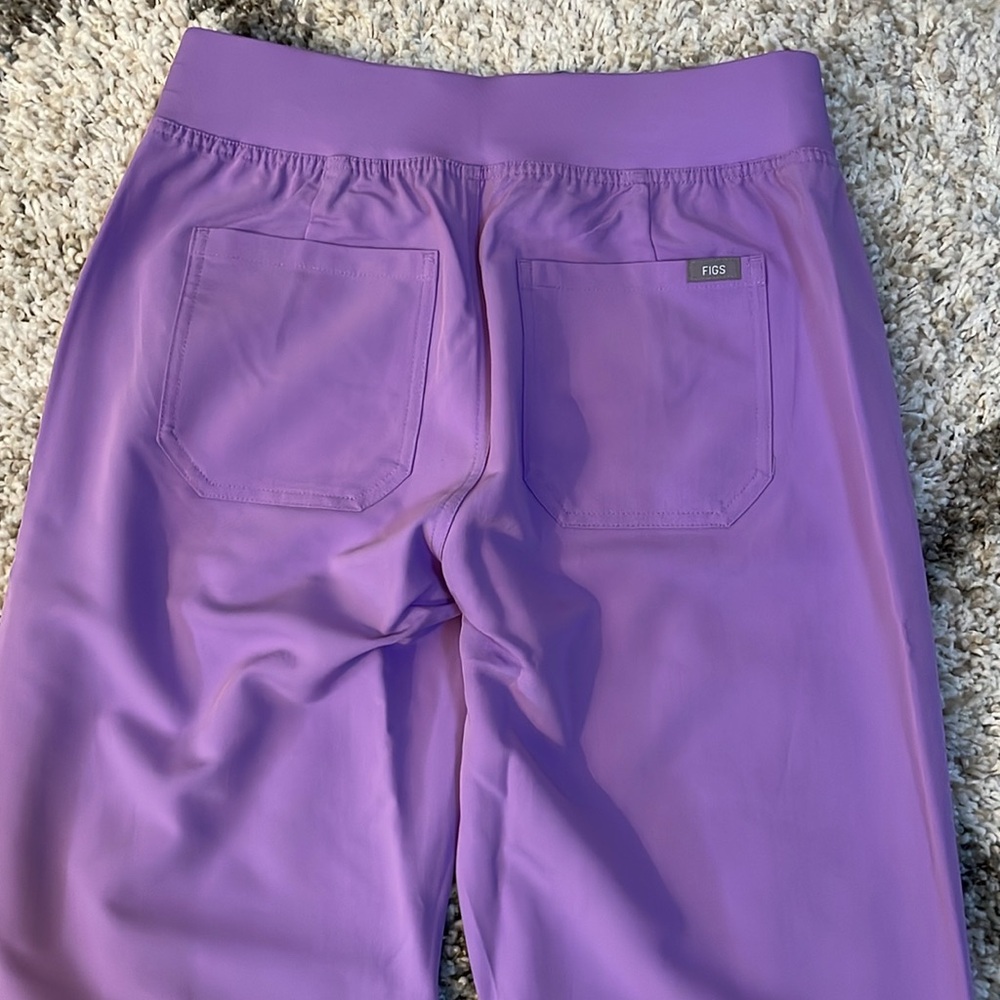 Figs High Waisted Livingston Pants in Lilac Dawn NWT - Picture 9 of 11